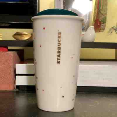 Starbucks 2015 Best Day Ever Ceramic Confetti Tumbler Coffee Travel Mug with Lid - Sold on eBay Jun, 17th 2019 for $26.99