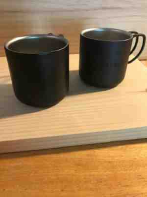 2 STARBUCKS Stainless Steel Black Coffee Espresso DEMITASSE Mug 3 oz Cup 2017 - Sold on eBay Jun, 17th 2019 for $15.99