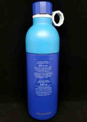 New Starbucks Stainless Steel 3 Piece Double Wall Water Bottle Blue 20fl oz - Sold on eBay Jun, 17th 2019 for $20.00