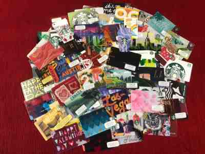 120+ STARBUCKS GIFT CARDS LOT MALAYSIA AUSTRIA CANADA LA FLORIDA OLD LOGO OOP - Sold on eBay Jun, 17th 2019 for $29.99