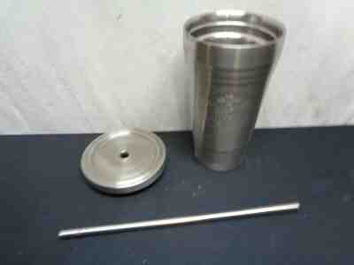 2012 Starbucks Cold Cup Silver Stainless Tumbler 16OZ with Metal  Straw (HKY51-4 - Sold on eBay Jun, 17th 2019 for $16.15