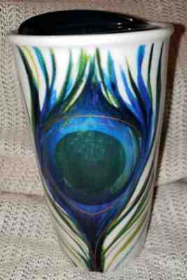 STARBUCKS 2015 PEACOCK FEATHER 12 OZ TRAVEL MUG CUP TUMBLER MIB *** FREE SHIP ** - Sold on eBay Jun, 16th 2019 for $39.99