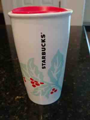 STARBUCKS 2018 Limited Edition Holiday Double Wall Ceramic Travel Mug (12oz) NEW - Sold on eBay Jun, 16th 2019 for $21.95