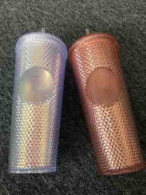 Starbucks Studded Holographic Venti 24 oz. Cold Cup Tumbler Rose gold - Sold on eBay Jun, 16th 2019 for $110.00