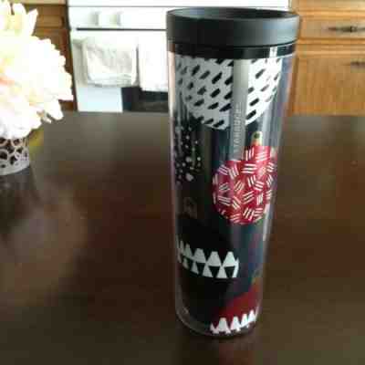 Starbucks Christmas Holiday 16 oz Tall Tumbler Slide Top NWT Ornaments Black - Sold on eBay Jun, 16th 2019 for $15.00