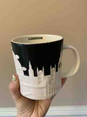 Starbucks City Mug, LONDON, Relief Collection, Black-White, New with SKU, 16 oz. - Sold on eBay Jun, 16th 2019 for $26.00
