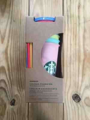 NEW Starbucks 2019 Color Changing Reusable Cold Cup Tumblers Set of 5 Venti 24oz - Sold on eBay Jun, 16th 2019 for $69.95