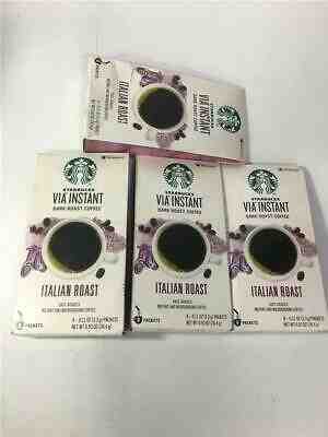 4 Starbucks VIA INSTANT Italian Roast Coffee - (8 Packets Ea) - Sold on eBay Jun, 16th 2019 for $18.00