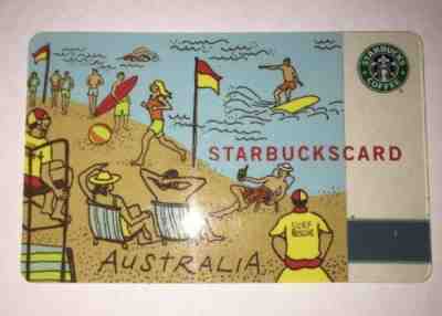 Starbucks 2005 Australia Beach Old Logo Card Error W/embedded Paper - Sold on eBay Jun, 16th 2019 for $109.99