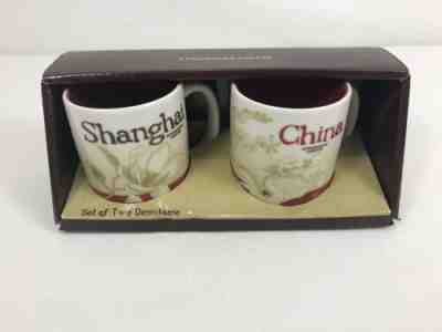 2010 Starbucks Coffee Set of 2 Demitasse SHANGHAI CHINA 3oz Mini Cups Mugs - Sold on eBay Jun, 16th 2019 for $20.59