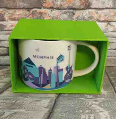 Starbucks Memphis You Are Here Collection YAH 14 oz Coffee Tea  Mug Box No Lid - Sold on eBay Jun, 16th 2019 for $34.99