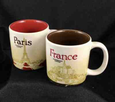 Set Of 2 Starbucks Coffee Espresso Demitasse Cups 2014 Paris & France - Sold on eBay Jun, 16th 2019 for $31.00
