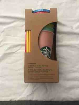 Starbucks Color Changing Reusable Cold Cups 24 Ounces Set Of Five New In Package - Sold on eBay Jun, 15th 2019 for $72.00