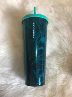 New 2019 Starbucks Green Tropical Flower Venti 24oz Cold Tumbler - Sold on eBay Jun, 15th 2019 for $22.00