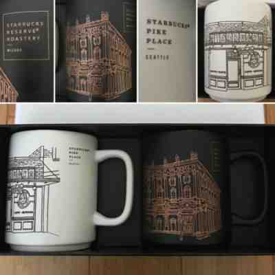 Starbucks Cup Reserve Roastery Seattle Pike & Italy Milano Milan coffee mug set - Sold on eBay Jun, 15th 2019 for $33.99