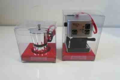 RARE Vintage Starbucks Coffee 1999 Ornament Collection Lot of 2 Pot / Machine  - Sold on eBay Jun, 15th 2019 for $61.00