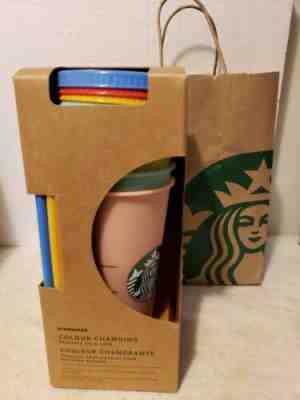  Limited Edition Starbucks Color Changing Cold Cups 5 Pack/ lids and straws,  - Sold on eBay Jun, 15th 2019 for $70.00