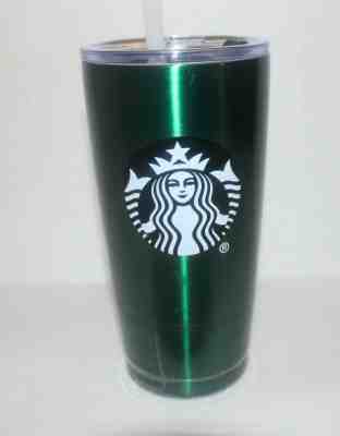 Starbucks Green Stainless Steel Vacuum 20 oz Tumbler with Reusable Straw NEW - Sold on eBay Jun, 15th 2019 for $16.05