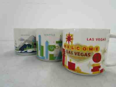 Starbucks Mugs Las Vegas Seattle Alaska YOU ARE HERE Collection 16oz - Sold on eBay Jun, 15th 2019 for $61.00