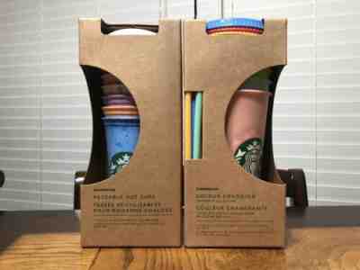 Starbucks Reusable COLOR Changing Cold & Marble Hot Cups with Lids - Sold on eBay Jun, 15th 2019 for $80.00