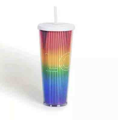 NEW Starbucks Summer Cold Cup Love Pride Stripe Rainbow Reusable Tumbler 24oz - Sold on eBay Jun, 15th 2019 for $29.95