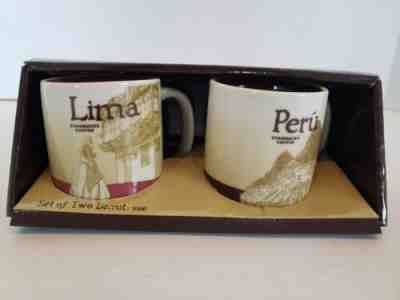 Lima Peru Starbucks Demitasse Espresso Mugs Cups 3 oz. Global Icon Series NEW - Sold on eBay Jun, 15th 2019 for $22.00