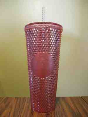Starbucks 2019 Rose Gold Pink Sparkling Jeweled 24 oz Venti Tumbler w/ Straw - Sold on eBay Jun, 15th 2019 for $25.00