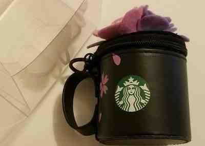 New Starbucks 2019 China Cherry Blossom Mini SR Kit Black Coin Bag *US Seller* - Sold on eBay Jun, 15th 2019 for $19.99