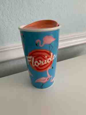 Starbucks 2015 Florida Flamingo Travel ceramic mug EUC - Sold on eBay Jun, 15th 2019 for $16.50
