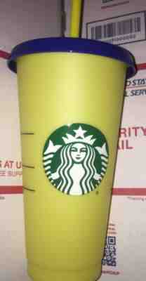 Starbucks Color Changing 1 Single Cold Cup 24oz Venti Yellow Tumbler HTF Citron - Sold on eBay Jun, 15th 2019 for $21.99