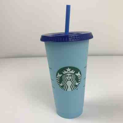 Starbucks Color Changing 1 Single Cold Cup 24oz Venti Blue Sky Tumbler HTF - Sold on eBay Jun, 14th 2019 for $22.99