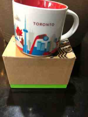 New Starbucks TORONTO Coffee Mug 14 oz You are Here Skyline Maple Leaf - Sold on eBay Jun, 14th 2019 for $19.99