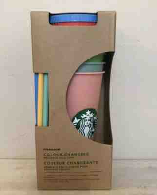 Starbucks Color Changing Cold Cup Tumbler Set of 5 ~ SUMMER - Sold on eBay Jun, 14th 2019 for $69.69