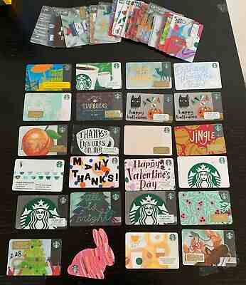 Lot of 48 Starbucks Gift Cards - Holidays, Easter, Halloween, Thanks, Valentines - Sold on eBay Jun, 14th 2019 for $15.95