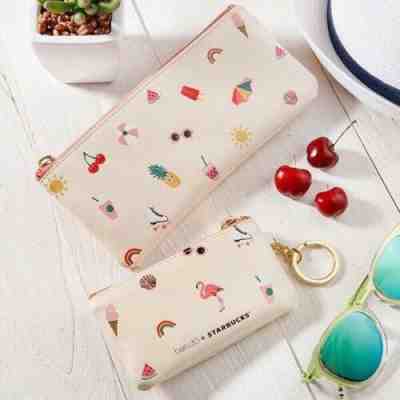 Bando / ban.do + Starbucks  Pencil Case / Pouch & Keychain Bag Set of 2 -No card - Sold on eBay Jun, 14th 2019 for $86.99