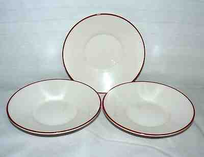 STARBUCKS 2007 LOT SET OF 3 MATCHING LONE SAUCERS 6" PLATES RED TRIM - Sold on eBay Jun, 14th 2019 for $17.99
