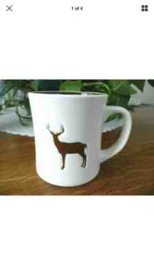 Starbucks 2008 Ceramic Holiday embossed Deer Stag Buck 12 oz Coffee Mug - Sold on eBay Jun, 14th 2019 for $19.99