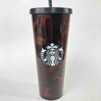 Starbucks Tortoise Shell Acrylic Cold Cup Tumbler Venti 24 oz BRAND NEW - Sold on eBay Jun, 14th 2019 for $36.99