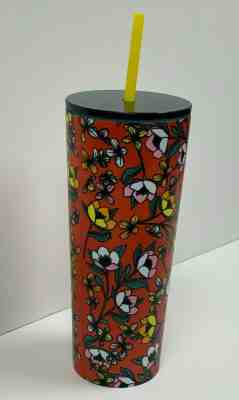NEW Starbucks Poppy Flowers Reusable Stainless Steel Tumbler 24oz Cup w/scratch - Sold on eBay Jun, 14th 2019 for $27.99