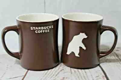 Starbucks Yukon Polar Bear Inlay 2010 Coffee Cup/Mug Matte Brown Large Set of 2 - Sold on eBay Jun, 13th 2019 for $37.99