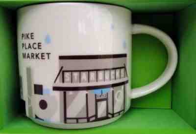 The First Starbucks PIKE PLACE In Seattle "You Are Here" Coffee Cup New Mug - Sold on eBay Jun, 13th 2019 for $22.95