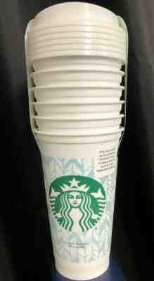 6 PK Reusable TO-GO 16oz STARBUCKS Coffee BPA Free Cups w/lids White/blueGrey  - Sold on eBay Jun, 13th 2019 for $19.99