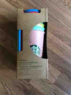 New Starbucks Color Changing Cold Cups 24oz 5 cups lids straws - Sold on eBay Jun, 13th 2019 for $70.00