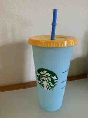Starbucks Reusable COLOR CHANGING 1 Cold Cup 24oz- Blue  Single - Sold on eBay Jun, 13th 2019 for $19.99