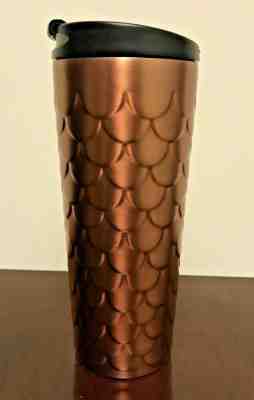 New 2017 Starbucks ROSE GOLD COPPER SCALES Travel Tumbler Siren Coffee Cup 16 oz - Sold on eBay Jun, 13th 2019 for $65.00