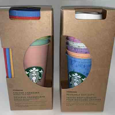 Starbucks Color Changing Cold Cup Set Of 5 & Marble Hot Cups Set Of 6 NEW - Sold on eBay Jun, 13th 2019 for $85.00
