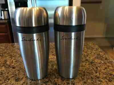 2 Vintage STARBUCKS STAINLESS STEEL TUMBLERS INSULATED Mugs Cups FREE SHIPPING - Sold on eBay Jun, 13th 2019 for $28.00