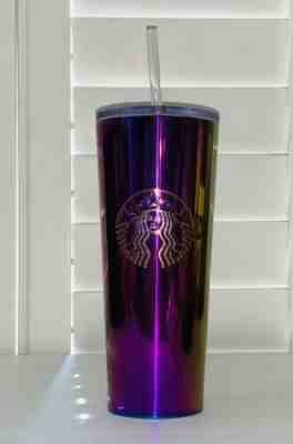 New 2019 Starbucks Cold Cup Iridescent Pink Purple Stainless Steel Tumbler 24 Oz - Sold on eBay Jun, 13th 2019 for $19.99