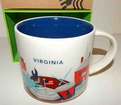STARBUCKS You Are Here YAH VIRGINIA 14 oz Coffee Tea Mug NEW in Box 2015 - Sold on eBay Jun, 13th 2019 for $16.99
