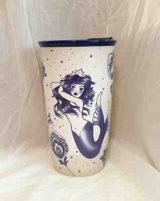 Starbucks 2016 Tattoo Art Siren Mermaid Blue Traveler Tumbler Mug 12 oz - Sold on eBay Jun, 12th 2019 for $45.95